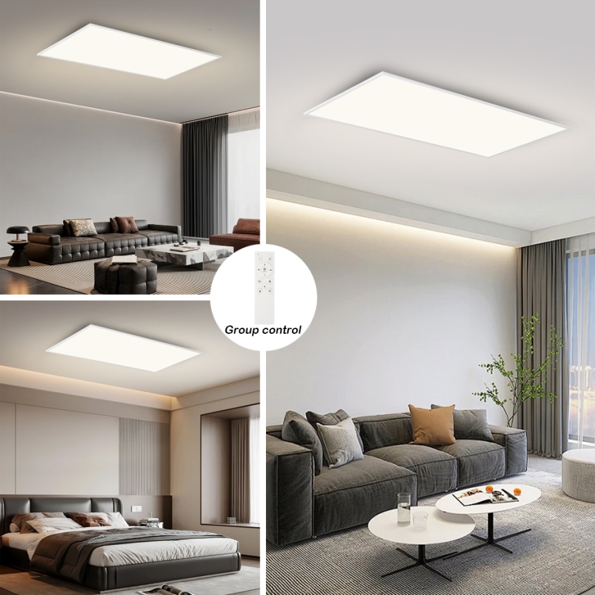 Brilagi - Plafoniera LED dimmerabile SLIMFRAME LED/80W/230V 120x60 cm 3000-6000K bianco + telecomando