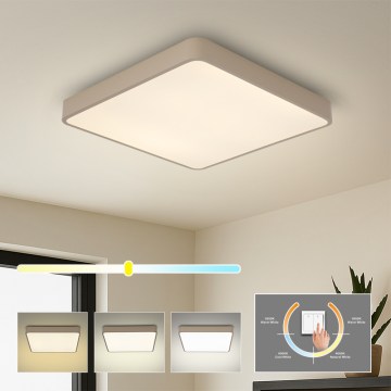 Brilagi - Plafoniera da soffitto LED POOL 48W/230V 3000/4500/6000K 50x50 cm beige