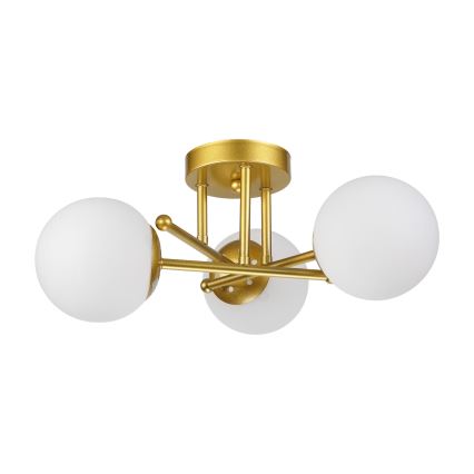 Brilagi - Plafoniera da soffitto MALIVA 3xE14/15W/230V oro/bianco