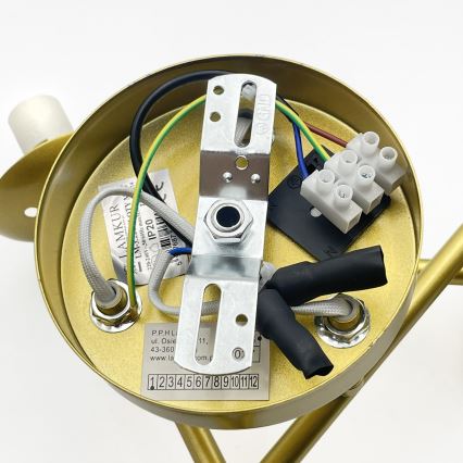 Brilagi - Plafoniera da soffitto MALIVA 3xE14/15W/230V oro/bianco