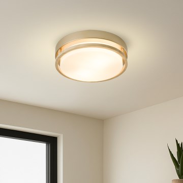 Brilagi - Plafoniera da soffitto ORINO 2xE27/40W/230V Ø 27 cm oro/rovere