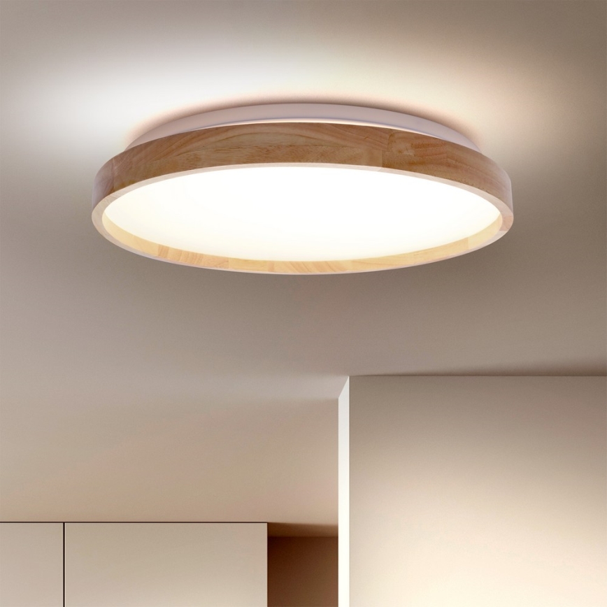 Brilagi - Plafoniera LED dimmerabile ALSON LED/48W/230V 3000-6500K rovere Ø 39,5 cm + telecomando