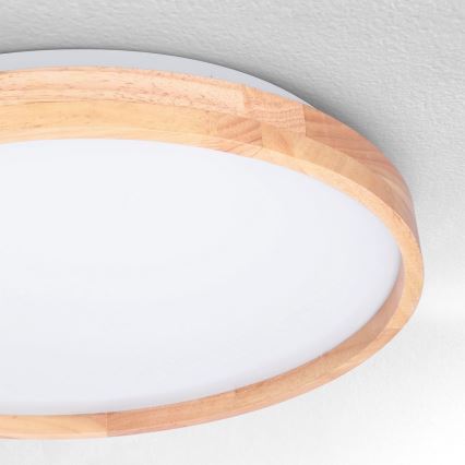 Brilagi - Plafoniera LED dimmerabile ALSON LED/48W/230V 3000-6500K rovere Ø 39,5 cm + telecomando