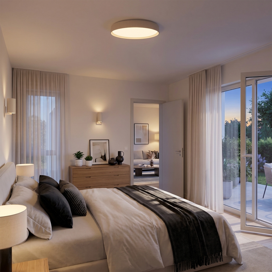 Brilagi - Plafoniera LED dimmerabile LUCIA LED/60W/230V 3000-6500K Ø 59 cm beige + telecomando