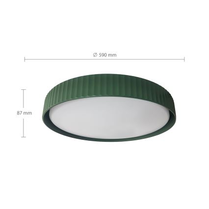 Brilagi - Plafoniera LED dimmerabile LUCIA LED/60W/230V 3000-6500K Ø 59 cm verde + telecomando