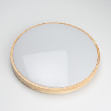 Brilagi - Plafoniera LED dimmerabile PINE LED/24W/230V in legno Ø 42 cm 3000-6500K + telecomando