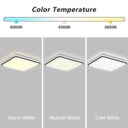 Brilagi - Plafoniera LED dimmerabile SMART LED/24W/230V 43x43 cm 3000-6000K Wi-Fi Tuya Beacon + telecomando