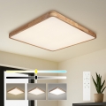 BRILAGI - Plafoniera dimmerabile a LED WOODLINE SQUARE LED/100W/230V 3000-6000K rovere 80x80 cm + telecomando