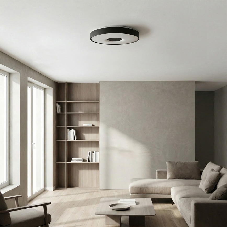 Brilagi - Plafoniera LED dimmerabile JAMIS LED/48W/230V 3000-6500K Ø 39 cm nero + telecomando
