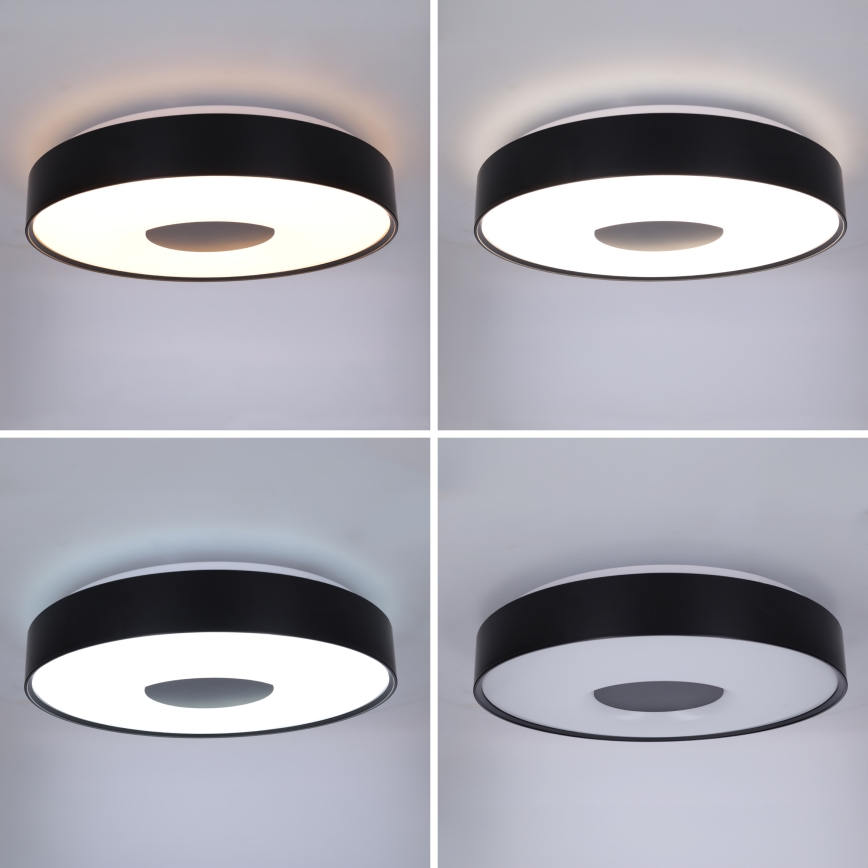 Brilagi - Plafoniera LED dimmerabile JAMIS LED/48W/230V 3000-6500K Ø 39 cm nero + telecomando