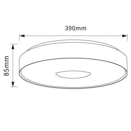 Brilagi - Plafoniera LED dimmerabile JAMIS LED/48W/230V 3000-6500K Ø 39 cm nero + telecomando