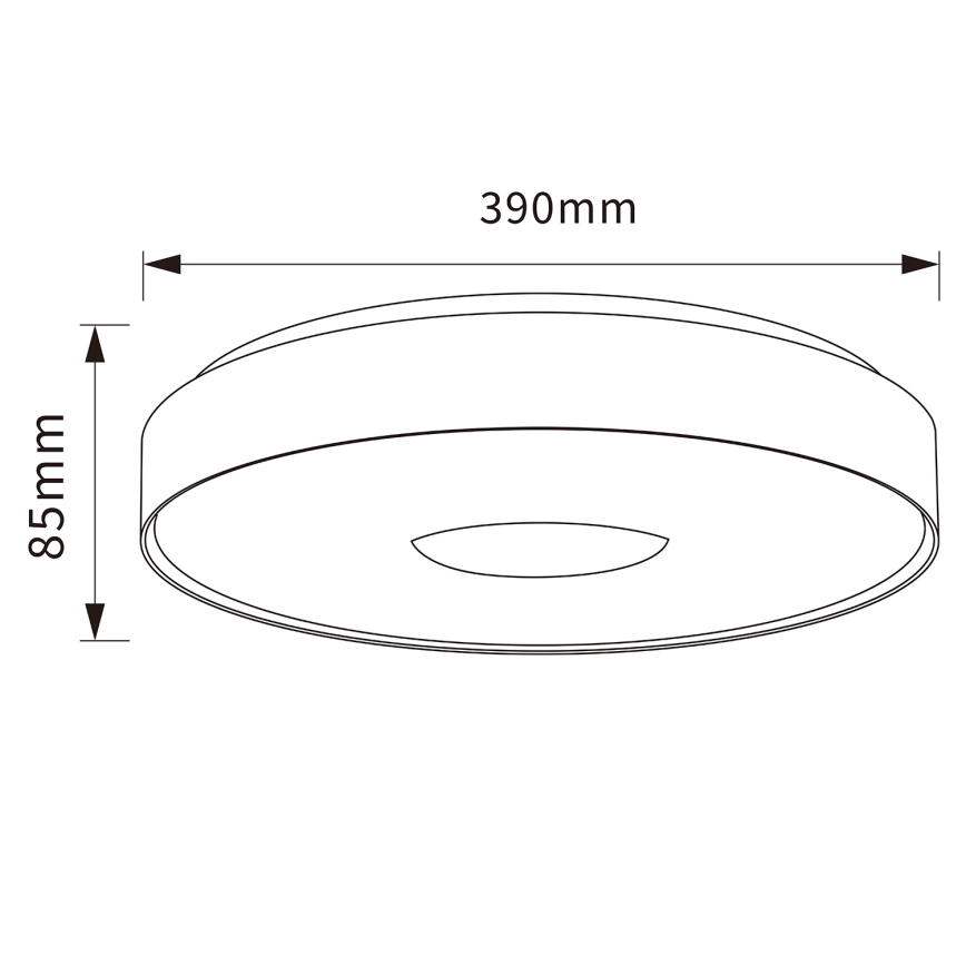 Brilagi - Plafoniera LED dimmerabile JAMIS LED/48W/230V 3000-6500K Ø 39 cm nero + telecomando