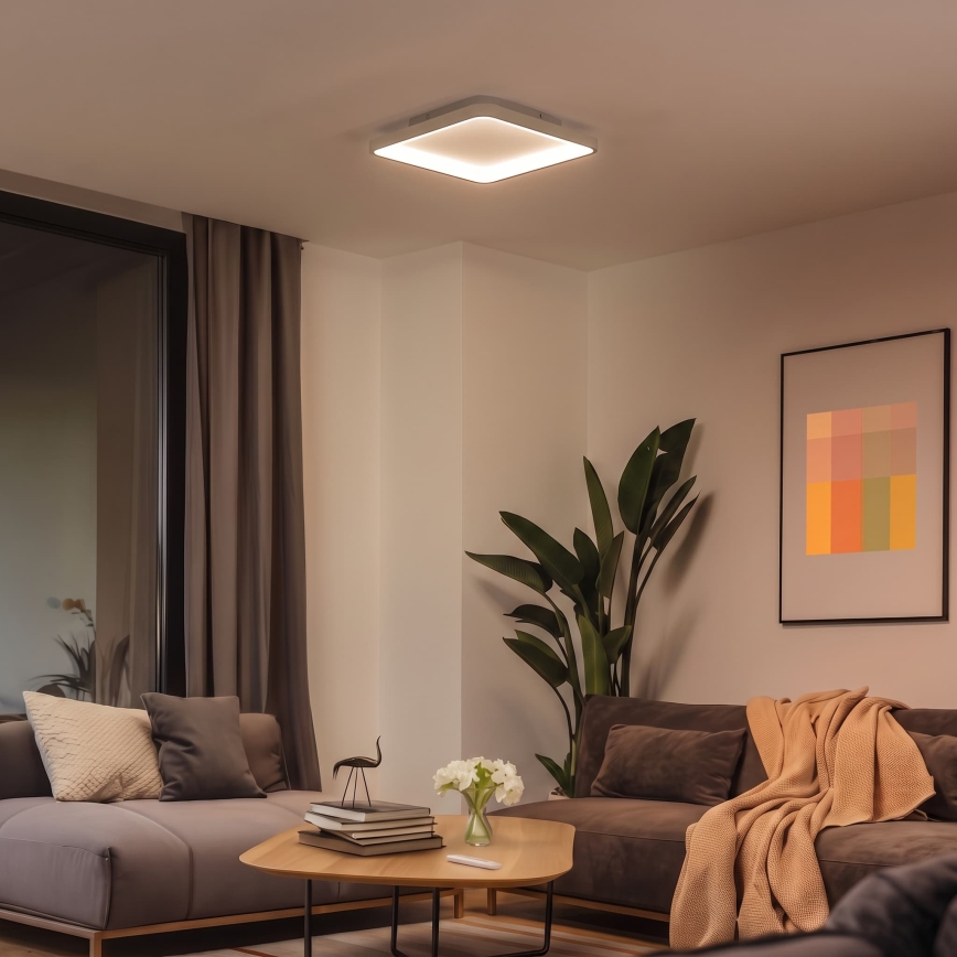 BRILAGI - LED dimmerabile plafoniera FALCON SLIM LED/50W/230V 3000-6500K 50x50 cm bianco/beige + telecomando