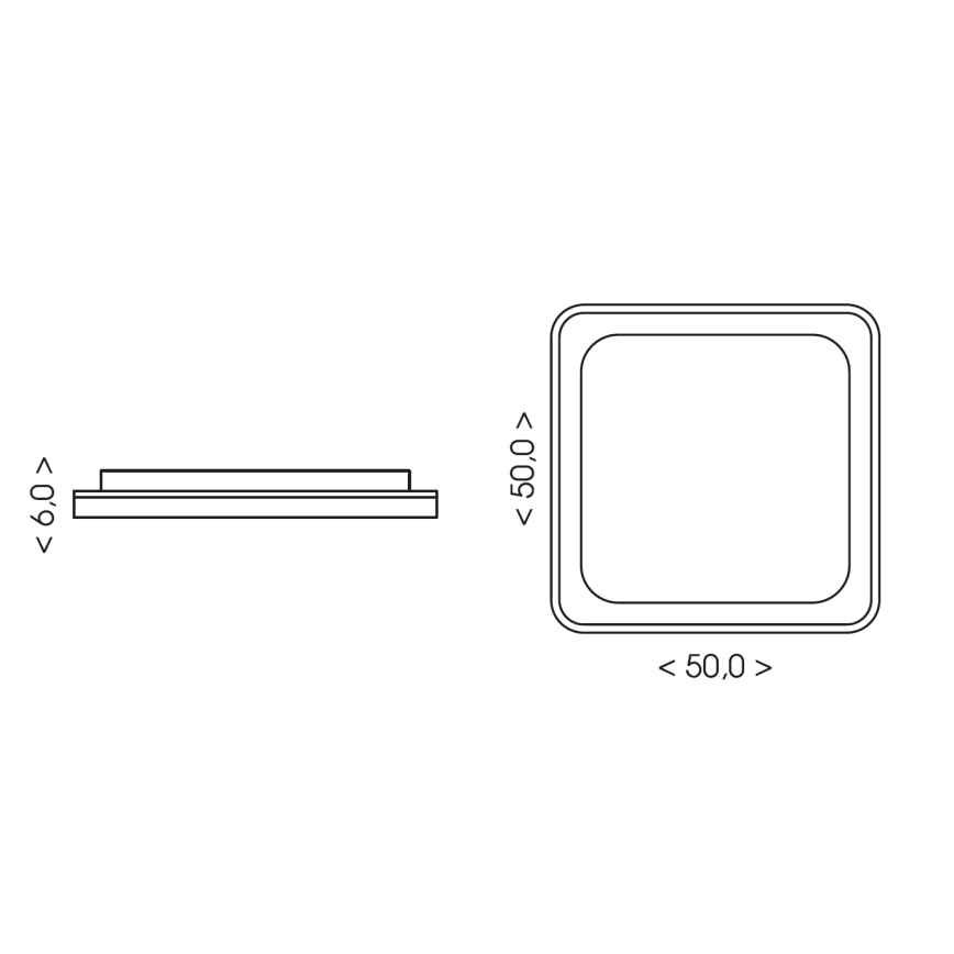 BRILAGI - LED dimmerabile plafoniera FALCON SLIM LED/50W/230V 3000-6500K 50x50 cm bianco/beige + telecomando