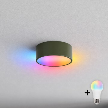BRILAGI - Plafoniera dimmerabile LED RGBW CLARE 1xE27/12W/230V Ø 20 cm kaki