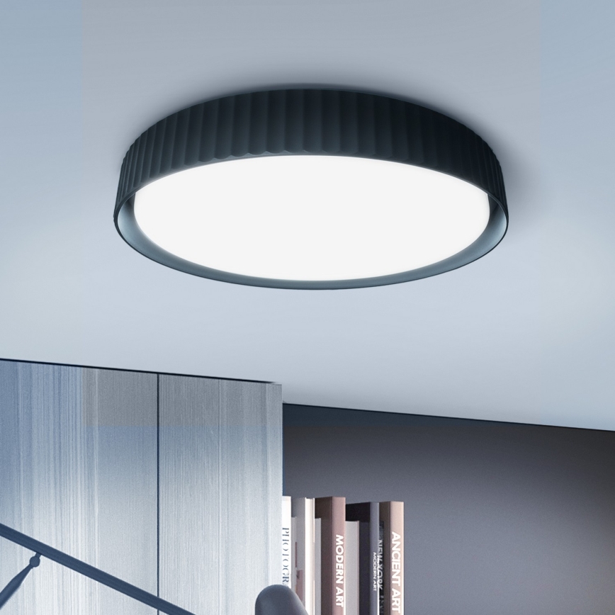 Brilagi - Plafoniera LED dimmerabile LUCIA LED/60W/230V 3000-6500K Ø 59 cm nera + telecomando