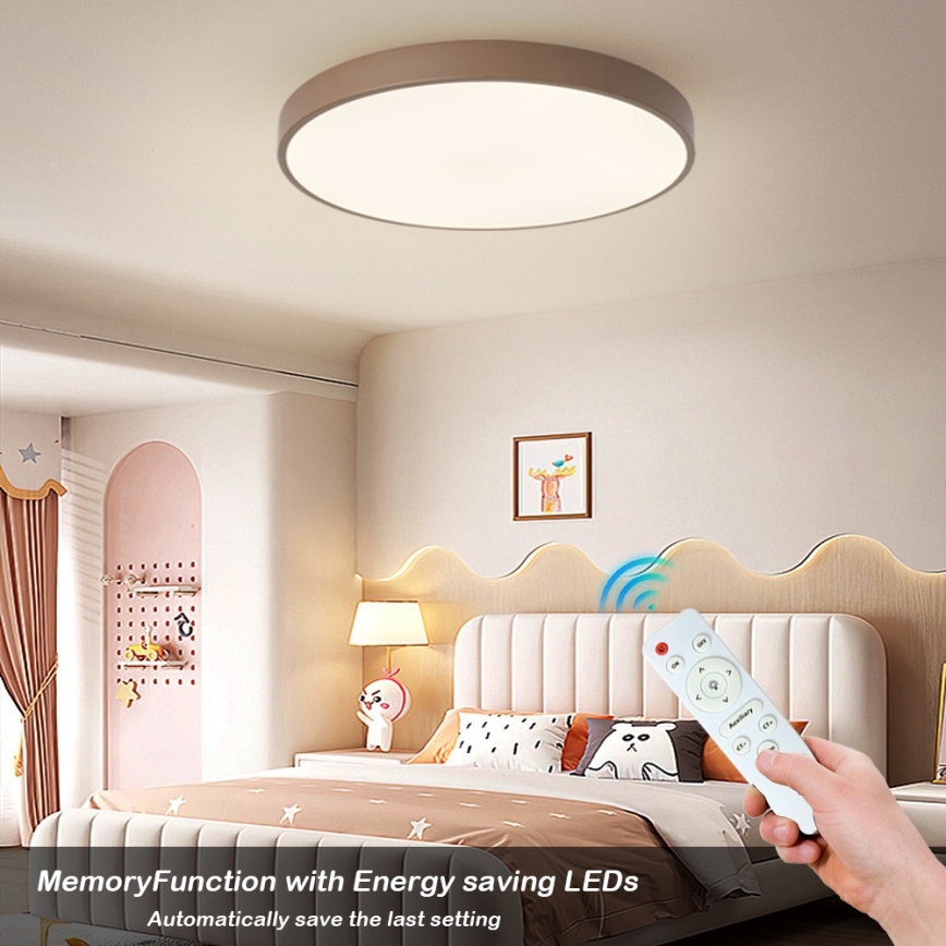 Brilagi - Plafoniera LED dimmerabile POOL LED/60W/230V 3000-6000K Ø 60 cm marrone + telecomando