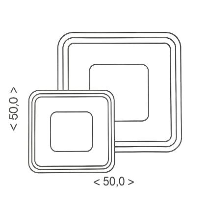 Brilagi - Plafoniera a LED dimmerabile TANDORA LED/49W/230V 50x50 cm 3000-6000K + telecomando