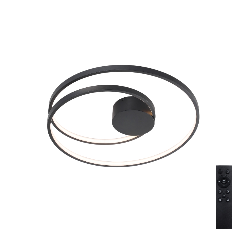 Brilagi - Plafoniera LED dimmerabile TWISTER LED/48W/230V 3000-6000K Ø 50 cm nero + telecomando