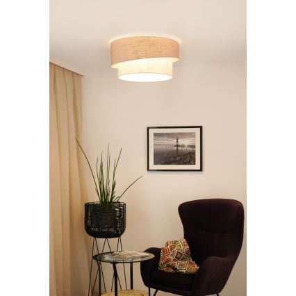 Brilagi - Plafoniera DOVER SHINE 1xE27/15W/230V diametro 50 cm grigio/color crema