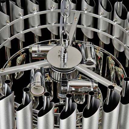 Brilagi - Plafoniera ECLIPSE 5xE14/10W/230V Ø 38 cm, argento