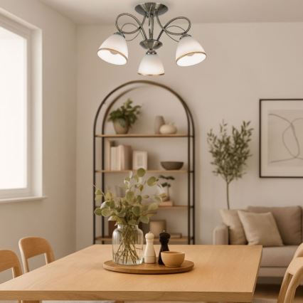 Brilagi - Plafoniera FRED 3xE27/60W/230V Ø 59 cm bronzo