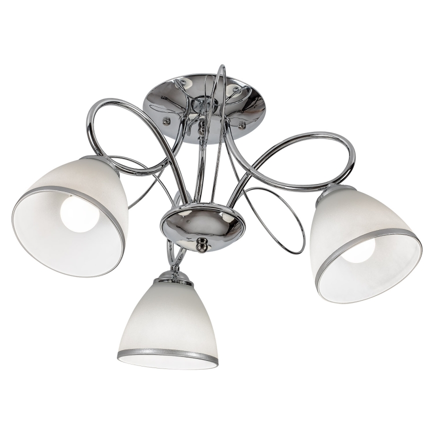 Brilagi - Plafoniera FRED 3xE27/60W/230V Ø 59 cm cromo lucido