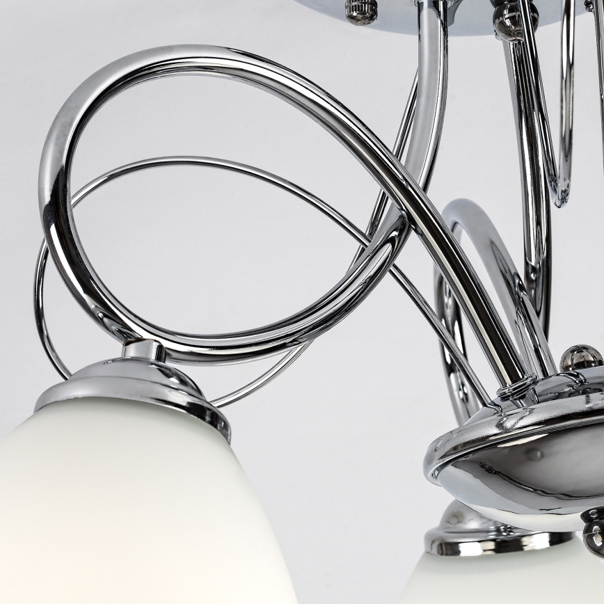 Brilagi - Plafoniera FRED 3xE27/60W/230V Ø 59 cm cromo lucido