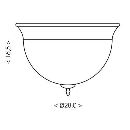 Brilagi - Plafoniera FRESCO 2xE27/40W/230V Ø 28 cm ottone