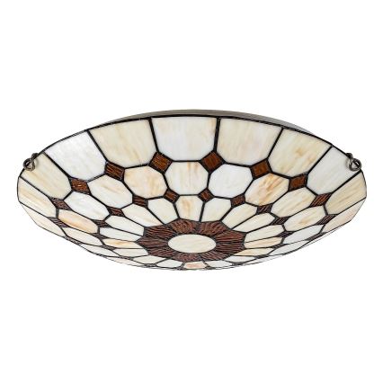Brilagi - Plafoniera in stile Tiffany con vetri colorati DORAN 2xE27/60W/230V