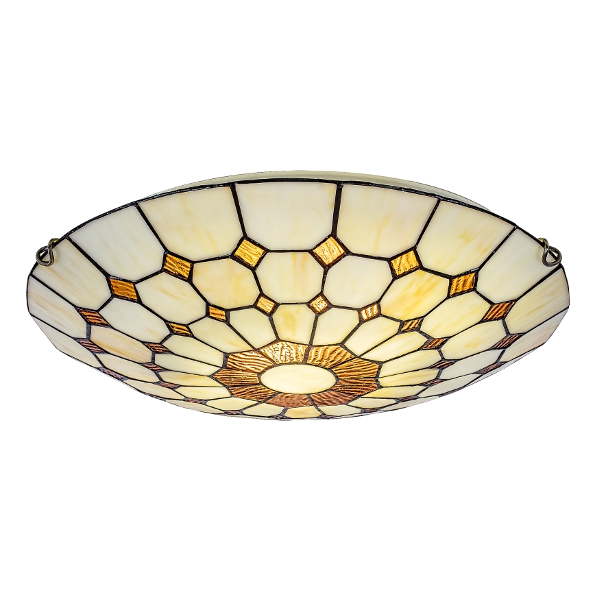Brilagi - Plafoniera in stile Tiffany con vetri colorati DORAN 2xE27/60W/230V