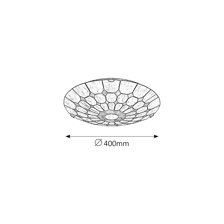 Brilagi - Plafoniera in stile Tiffany con vetri colorati DORAN 2xE27/60W/230V