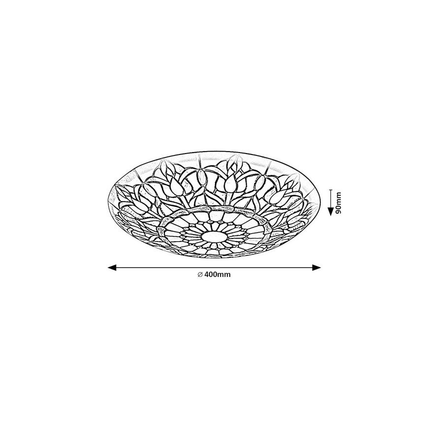 Brilagi - Plafoniera in stile Tiffany LORAS 2xE27/60W/230V
