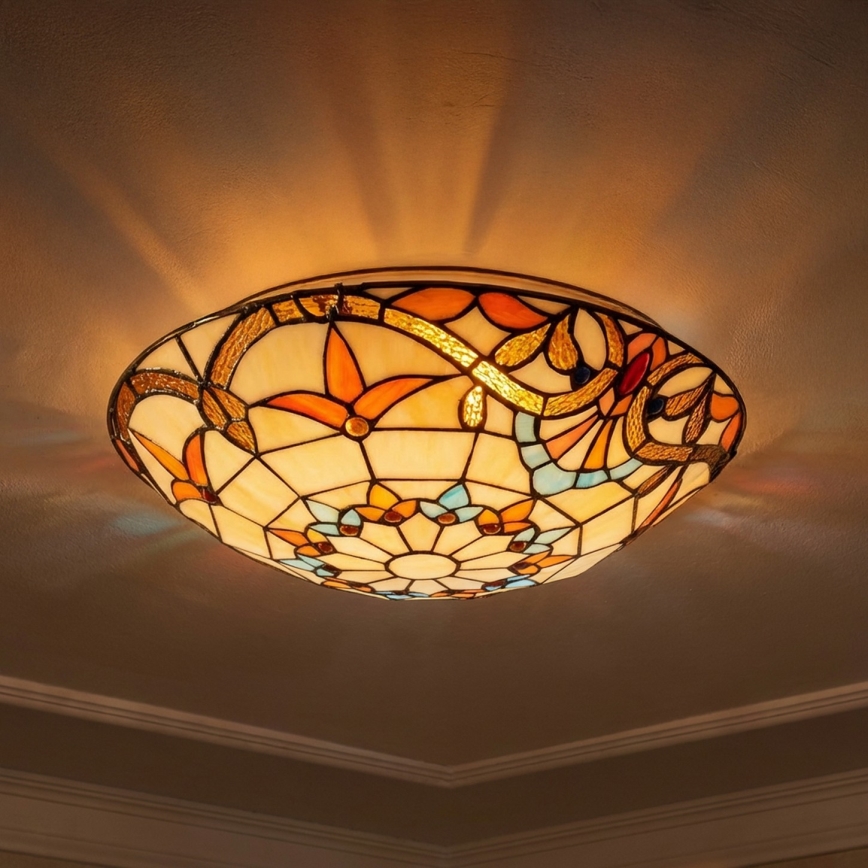 Brilagi - Plafoniera in stile Tiffany MIRABELLA 2xE27/60W/230V Ø 40 cm