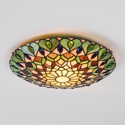 BRILAGI - Plafoniera in vetro stile Tiffany MARGARET 2xE27/60W/230V Ø 40 cm