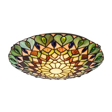 BRILAGI - Plafoniera in vetro stile Tiffany MARGARET 2xE27/60W/230V Ø 40 cm