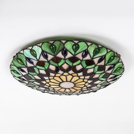 BRILAGI - Plafoniera in vetro stile Tiffany MARGARET 2xE27/60W/230V Ø 40 cm