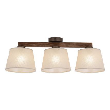 Brilagi - Plafoniera LATTE 3xE27/15W/230V pino/beige