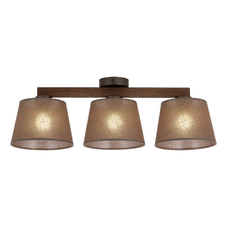 Brilagi - Plafoniera LATTE 3xE27/15W/230V pino/marrone