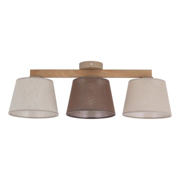 Brilagi - Plafoniera LATTE 3xE27/15W/230V pino/misto