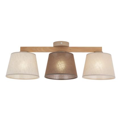 Brilagi - Plafoniera LATTE 3xE27/15W/230V pino/misto