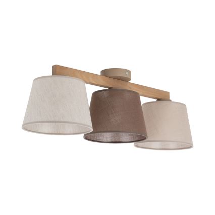 Brilagi - Plafoniera LATTE 3xE27/15W/230V pino/misto