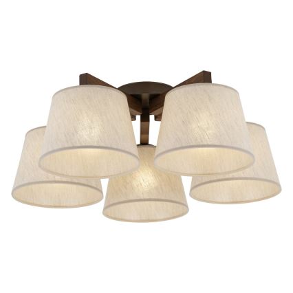 Brilagi - Plafoniera LATTE 5xE27/15W/230V pino/crema