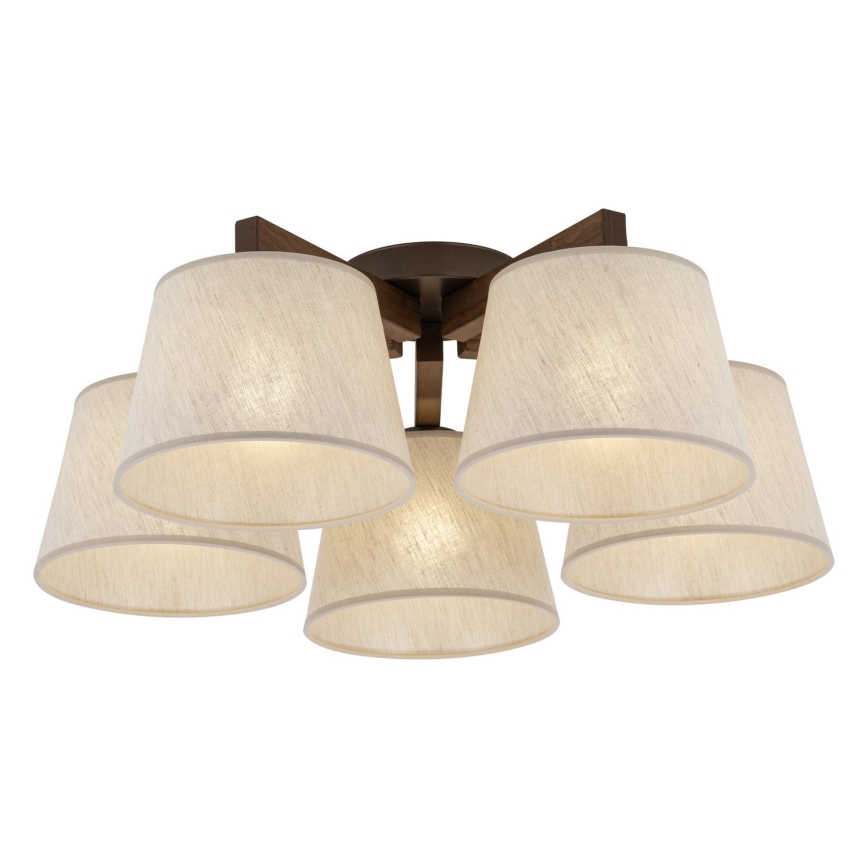 Brilagi - Plafoniera LATTE 5xE27/15W/230V pino/crema