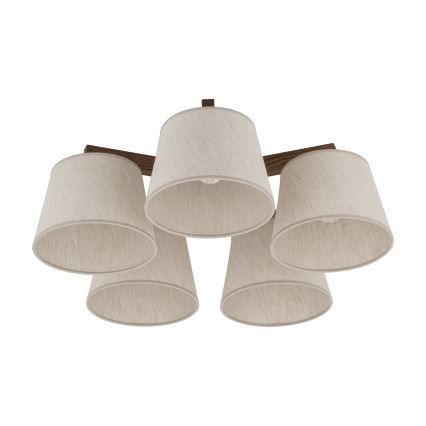 Brilagi - Plafoniera LATTE 5xE27/60W/230V pino/crema