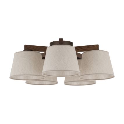 Brilagi - Plafoniera LATTE 5xE27/60W/230V pino/crema