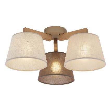 Brilagi - Plafoniera LATTE SABIA 3xE27/15W/230V pino/misto