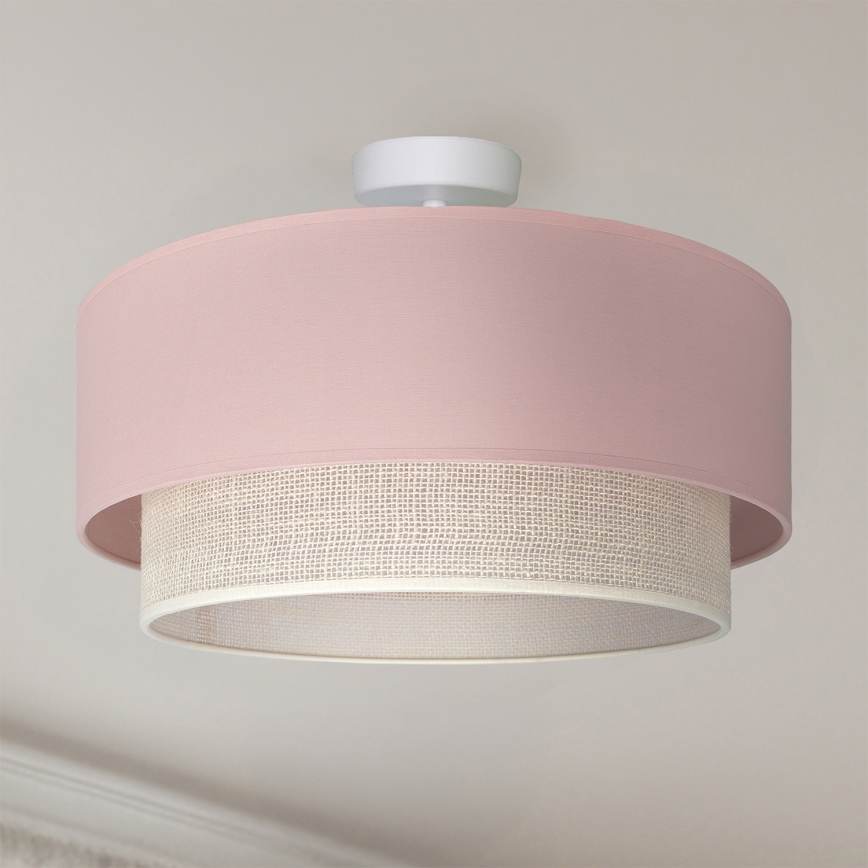Brilagi - plafoniera LED a montaggio superficiale BOHO BOBO 1xE27/60W/230V Ø 40 cm rosa/crema