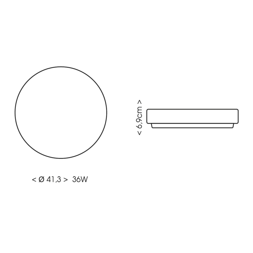 BRILAGI - Lampada da soffitto per bagno a LED con sensore ZENNA LED/36W/230V Ø 41,3 cm IP44 nera + telecomando