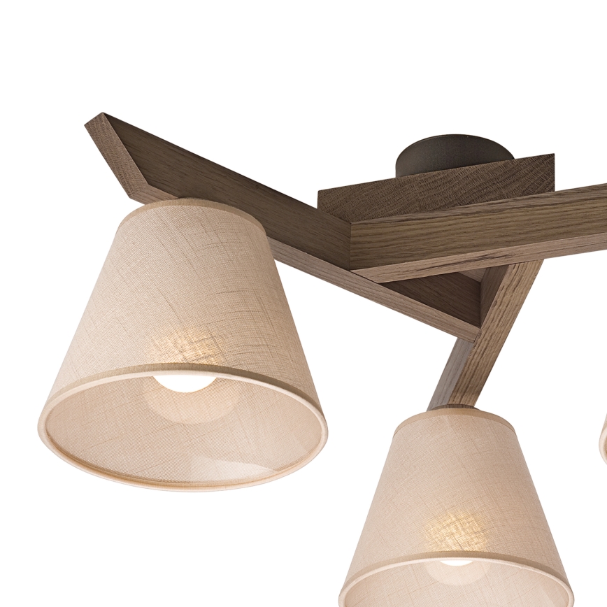 Brilagi - LED Lampada da soffitto a plafone ANTHONY 3xE14/40W/230V rovere/noce/beige